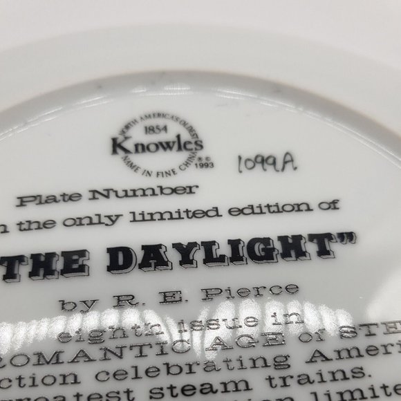 Romantic Age Of Steam Knowles Collector Plate Train Engines The Daylight - Picture 9 of 9